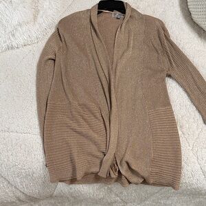 JM Collection Light Brown Cardigan Sweater